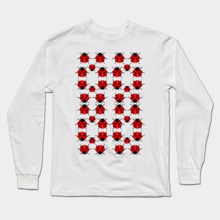 Red Ladybug art Long Sleeve T-Shirt